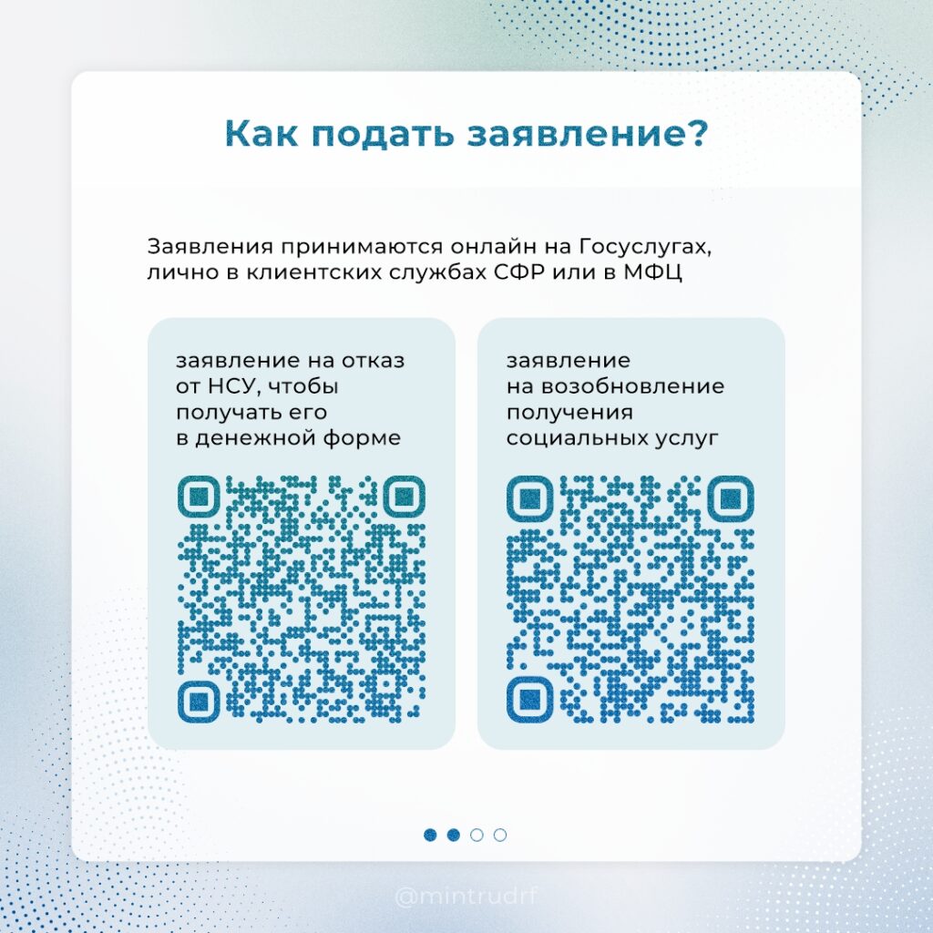 До 1 октября можно изменить вариант получения набора социальных услуг Набор социальных услуг (НСУ) можно получать как в натуральной форме, так и в виде денежной выплаты. 📆 Если вы…