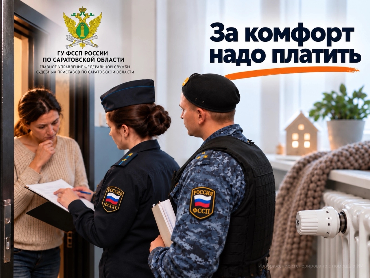 За комфорт надо платить: приставы навестят должников за отопление В Саратовской области стартует акция «За комфорт надо платить!». ❗В преддверии отопительного сезона судебные прис…