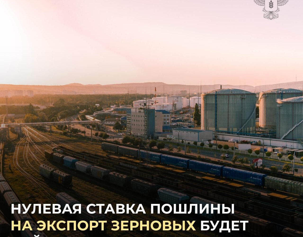 Правительство обнулило пошлины на экспорт зерновых до конца 2026 года Решение направлено на поддержку российских производителей и экспортеров зерновых и масличных культур в услови…